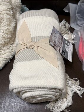 Member's Mark Striped Lounge Throw - Soft & Cozy